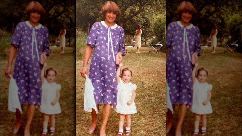 Young Kate Middleton with her mother