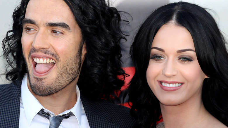 Russell Brand, Katy Perry looking happy