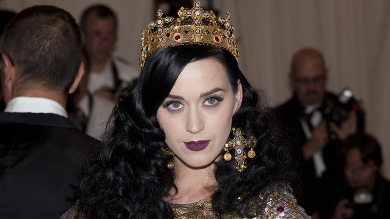 Katy Perry wearing a crown