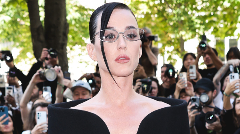 Katy Perry posing in dress