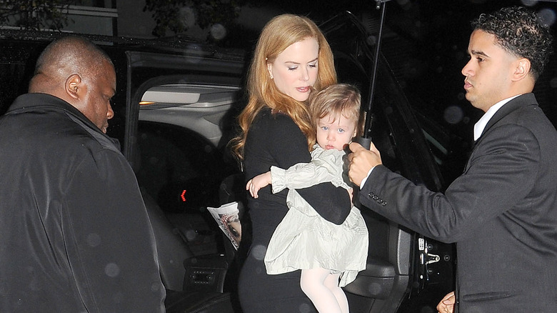 Nicole Kidman holding Sunday Rose
