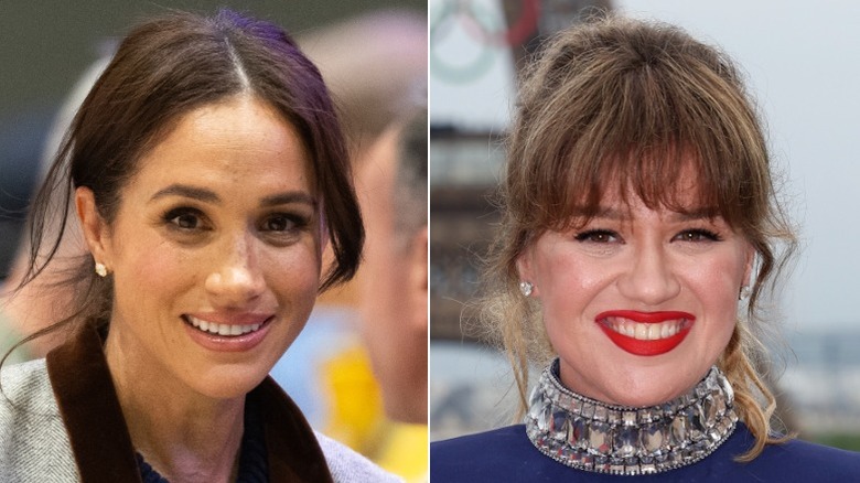 Split image of Meghan Markle and Kelly Clarkson