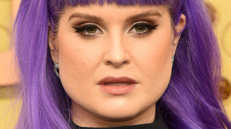 Kelly Osbourne with purple hair