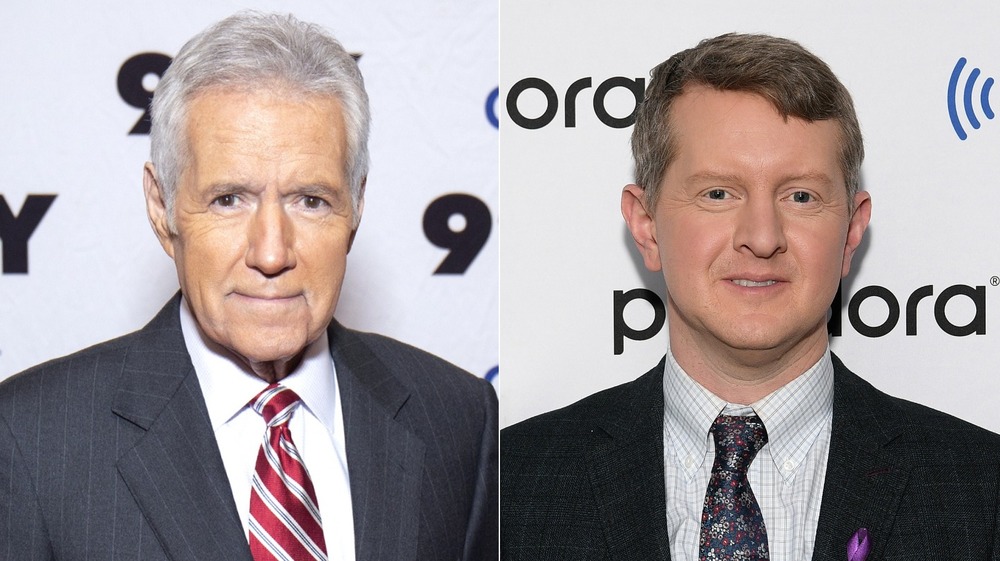 Alex Trebek, Ken Jennings smiling