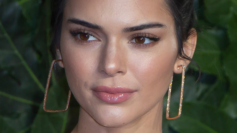 Kendall Jenner with square earrings