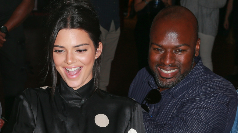 Kendall Jenner and Corey Gamble smiling