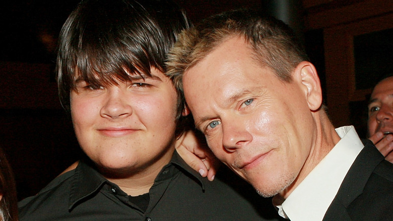 Travis and Kevin Bacon at premiere of Death Sentence