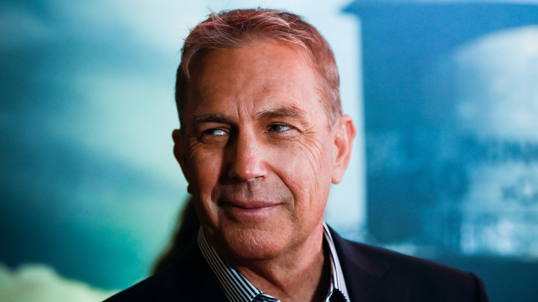 Kevin Costner looking to the side