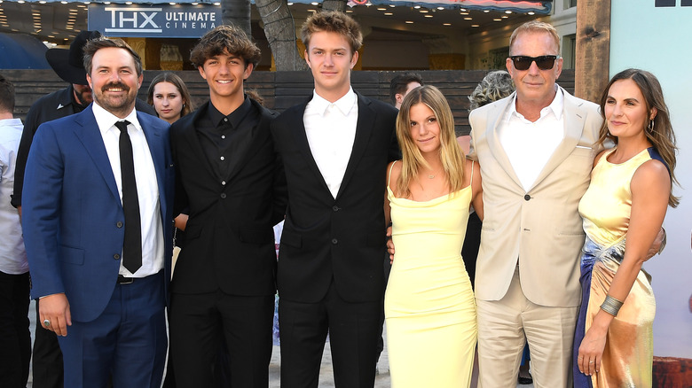 Kevin Costner with five kids