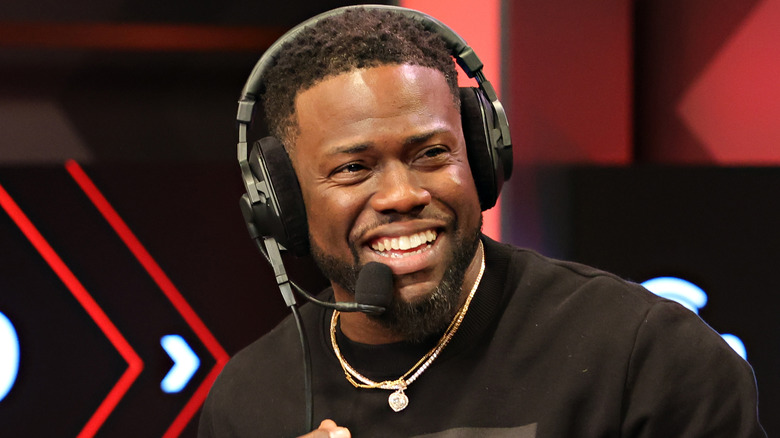 SiriusXM host Kevin Hart speaks during an interview on day 3 of SiriusXM At Super Bowl LVI