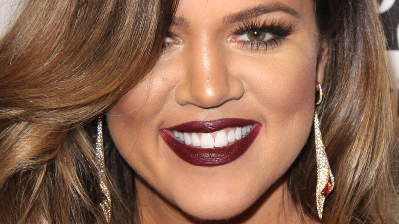 Khloe Kardashian smiling