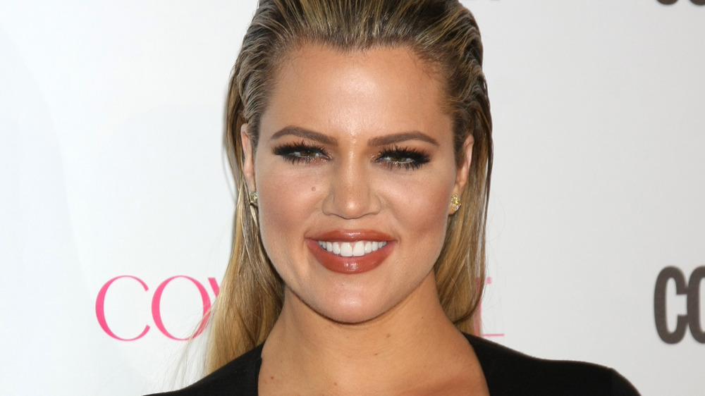 Khloe Kardashian smiling wide