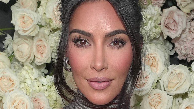 Kim Kardashian smiling