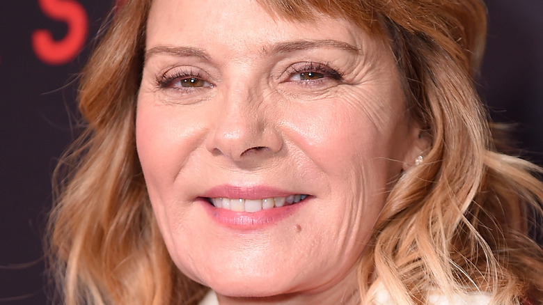 Kim Cattrall smiling premiere