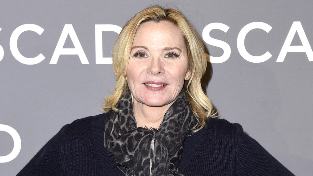 Kim Cattrall on a red carpet