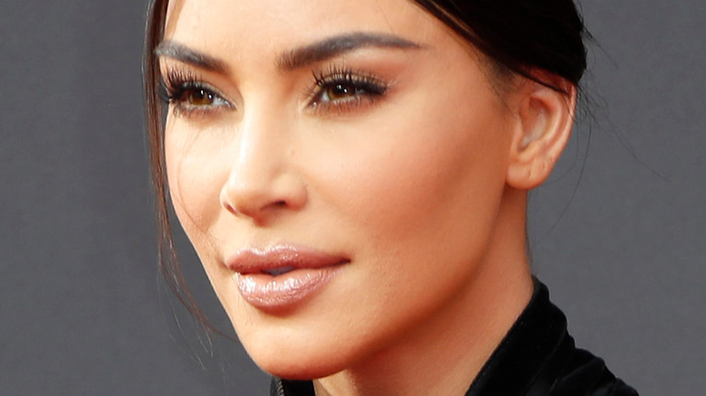 Kim Kardashian wearing an updo