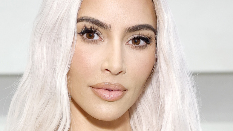 Kim Kardashian white blonde hair