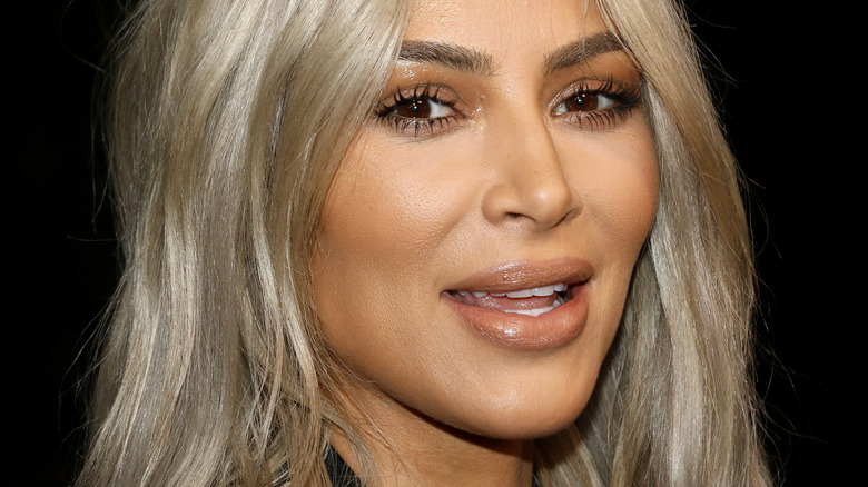 Kim Kardashian with blonde hair