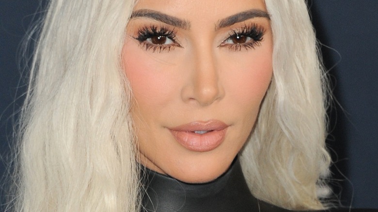 Kim Kardashian white blonde hair