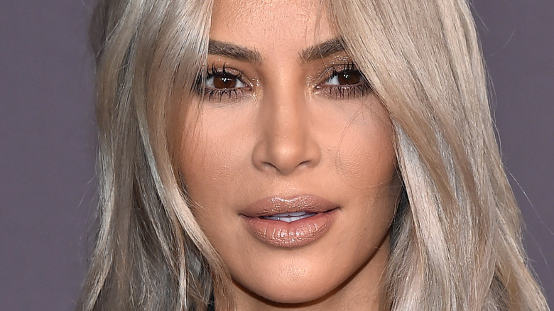 Kim Kardashian white blonde hair