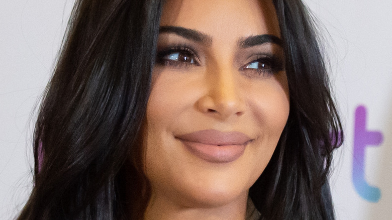 Kim Kardashian smiling