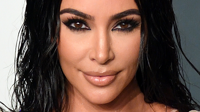 Kim Kardashian smiling