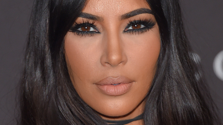 Kim Kardashian smiling