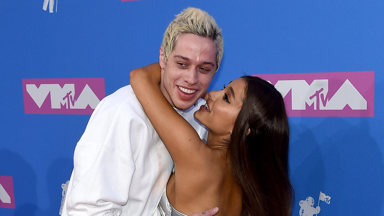 Ariana Grande and Pete Davidson hugging