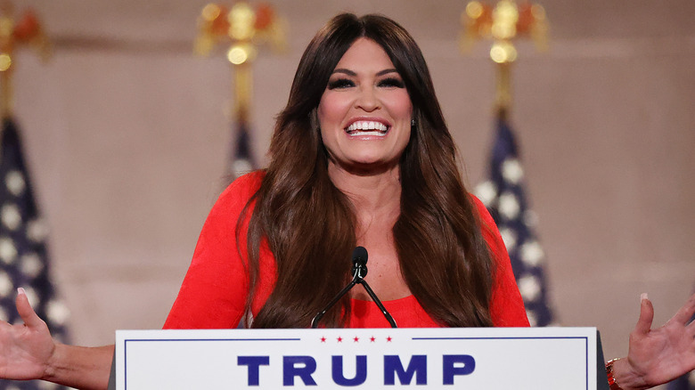 Kimberly Guilfoyle behind podium