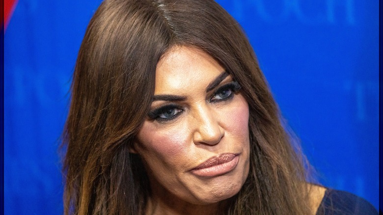 Kimberly Guilfoyle looks serious in an up-close photo