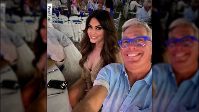 Kimberly Guilfoyle wearing a low-cut top in a photoshopped selfie