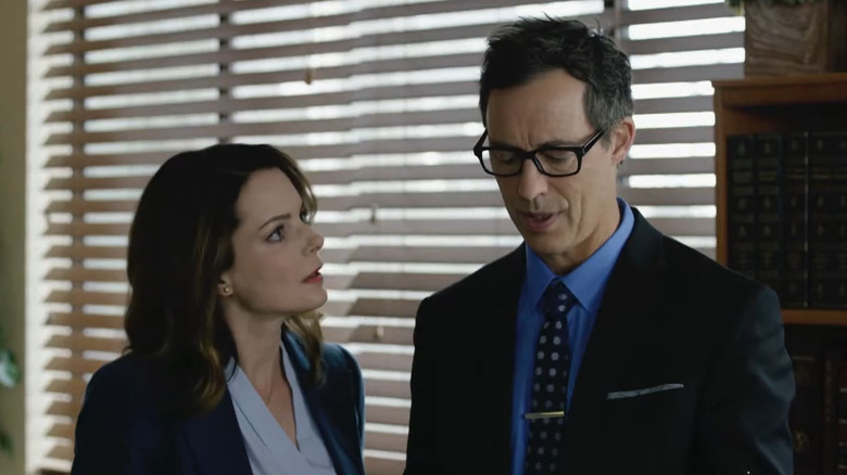 Kimberly Williams-Paisley and Tom Cavanagh in "Darrow & Darrow: In the Key of Murder" on Hallmark