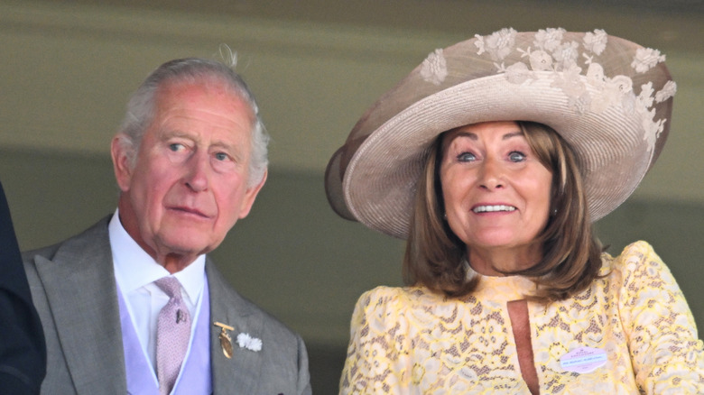 King Charles III and Carole Middleton attend the Royal Ascot