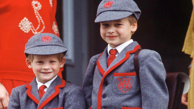 Prince Harry and Prince William as kids
