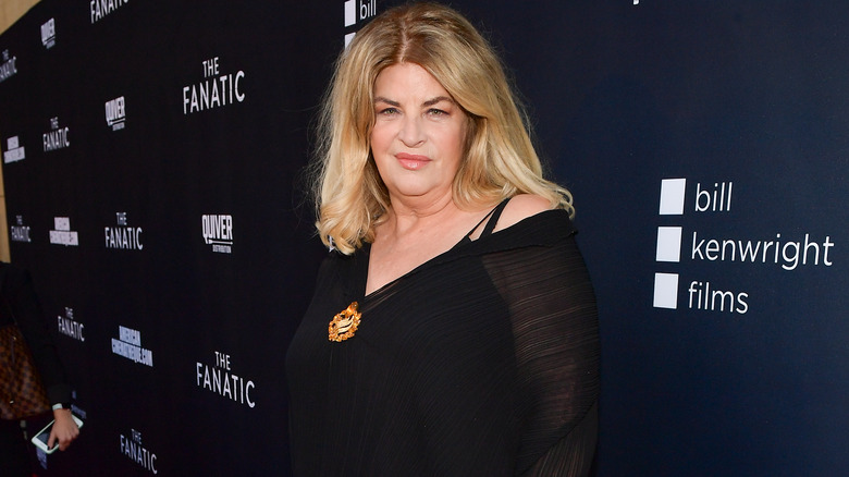 Kirstie Alley wearing black