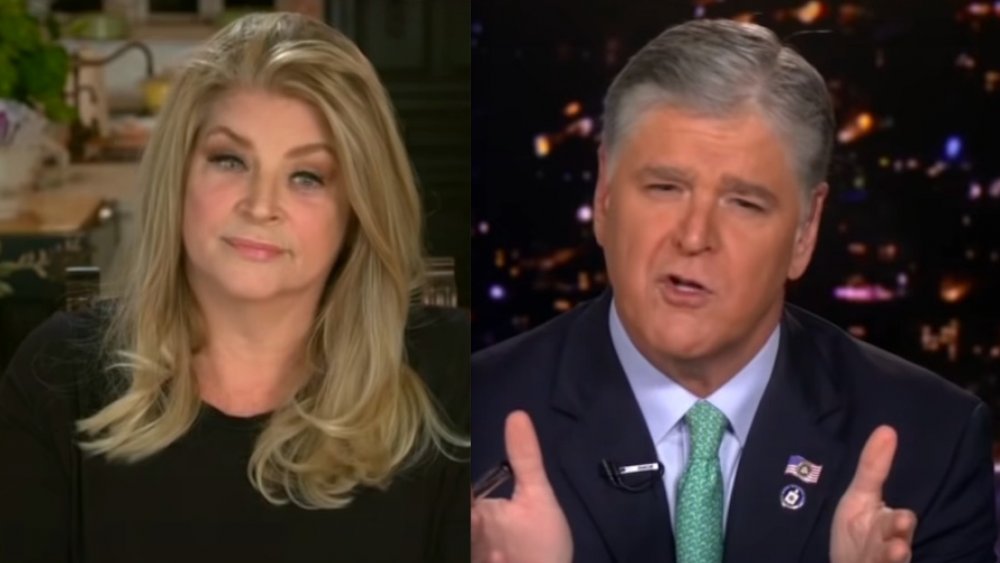Kirstie Alley and Sean Hannity on Hannity in 2020