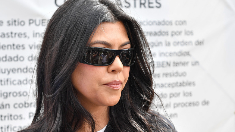 Kourtney Kardashian posing