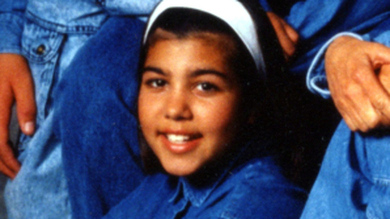 Kourtney Kardashian as a child in denim