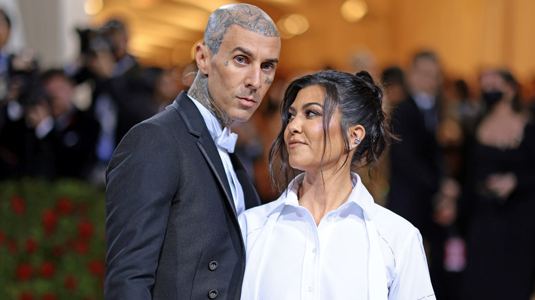 Travis Barker and Kourtney Kardashian at the Met Gala