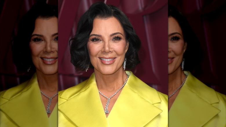 Kris Jenner with a chin-length curled bob at the premiere for "All's Fair."