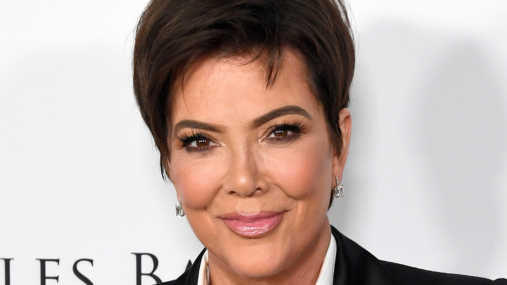 Kris Jenner posing on the red carpet