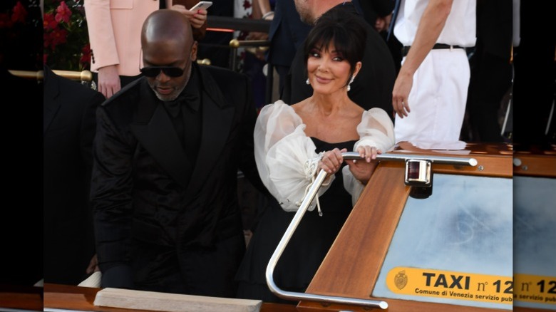 Kris Jenner and Corey Gamble at the Bezos-Sanchez wedding in Venice