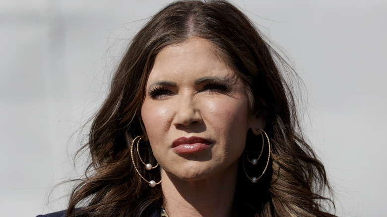 Kristi Noem long curled hair