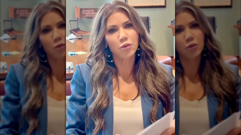 Kristi Noem fried hair extensions