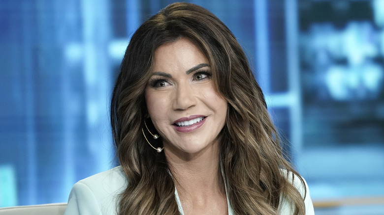 Kristi Noem smiling on Fox Business