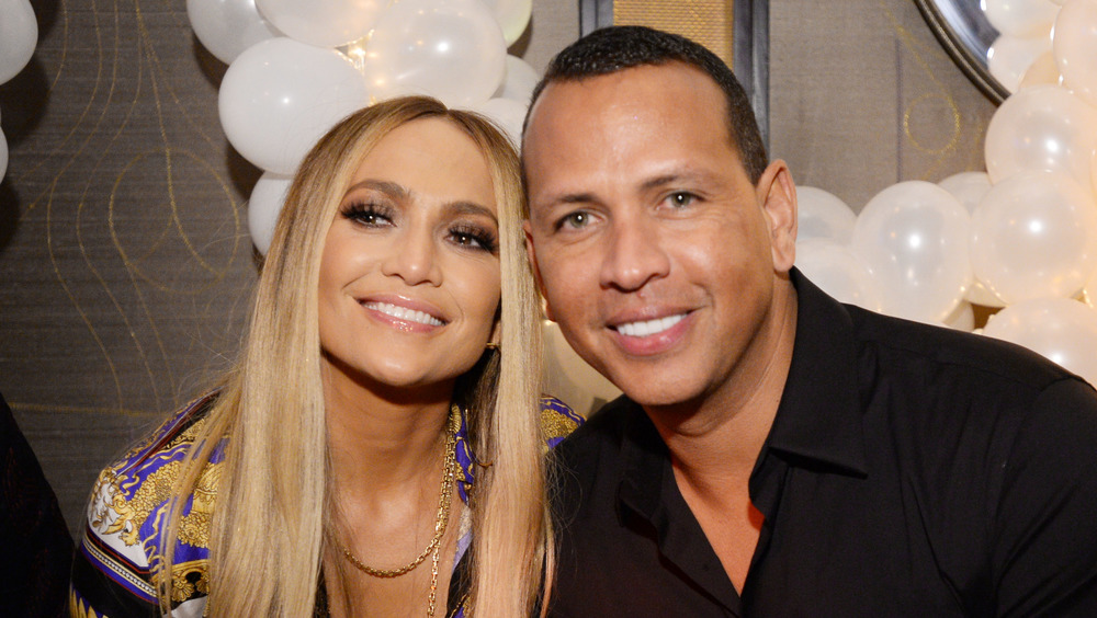 Jennifer Lopez and Alex Rodriguez at an event 