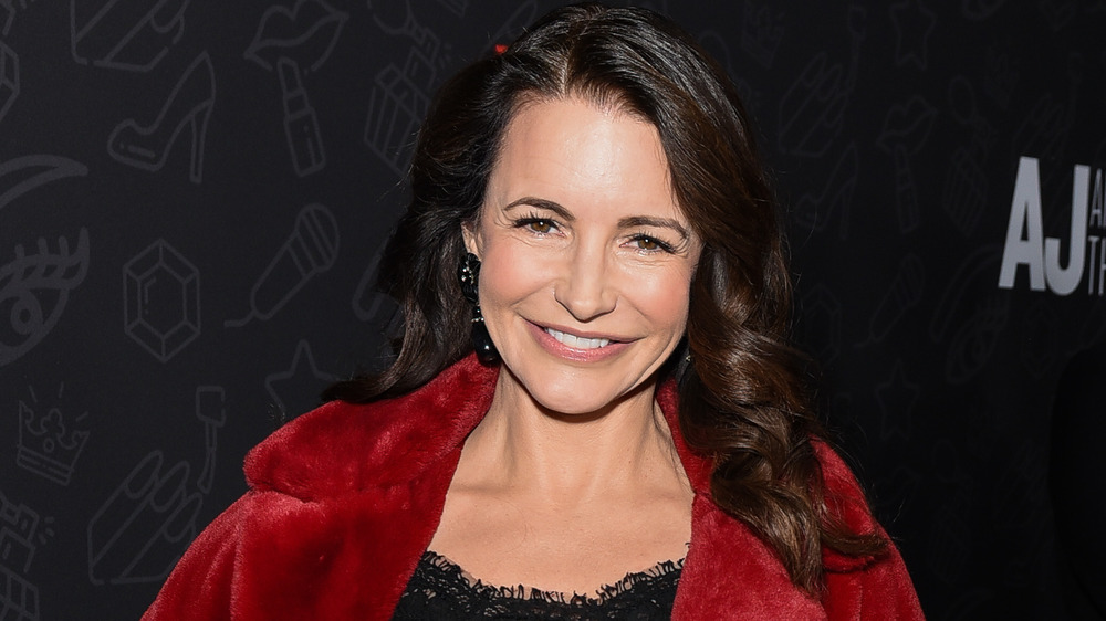 Kristin Davis smiling on a red carpet