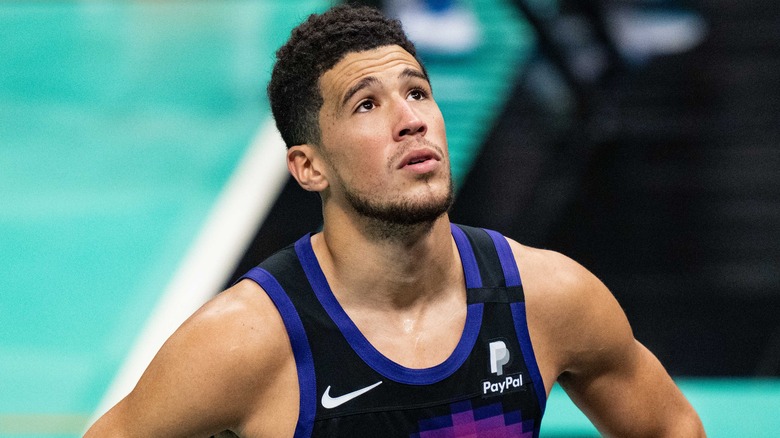 Devin Booker at a basketball game
