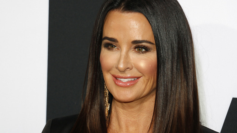 Kyle Richards smiling awkwardly