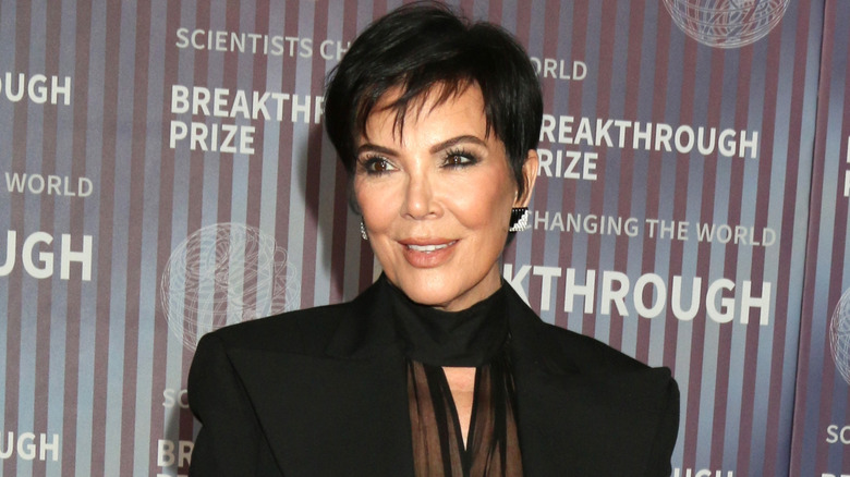 Kris Jenner wearing all black outfit at a Science event in 2024